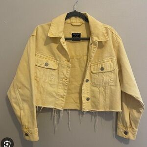 Abercrombie and Fitch Yellow Denim Jacket
